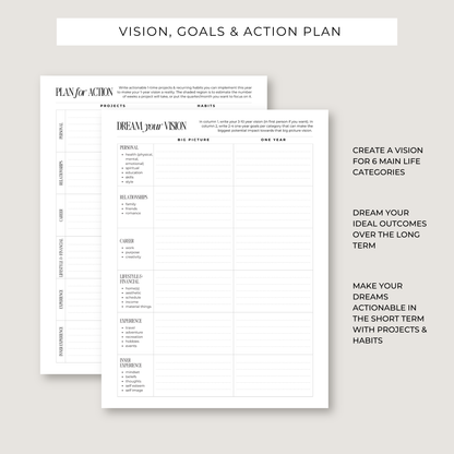 Printable Planning Bundle: 37 Unique Templates & Worksheets