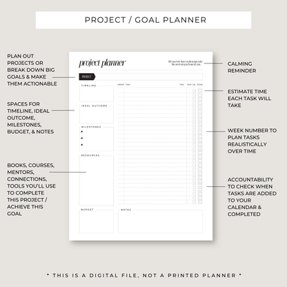 Printable Planning Bundle: 37 Unique Templates & Worksheets