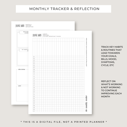 Progress Playbook: 1 Year Goal Planner (PRINTABLE)