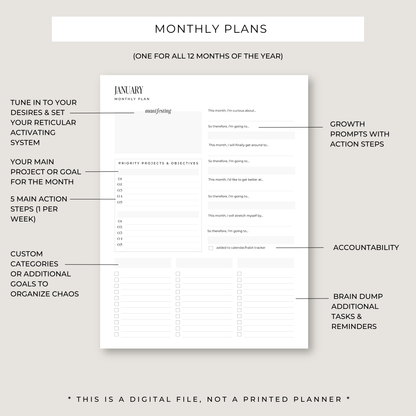 Printable Planning Bundle: 37 Unique Templates & Worksheets