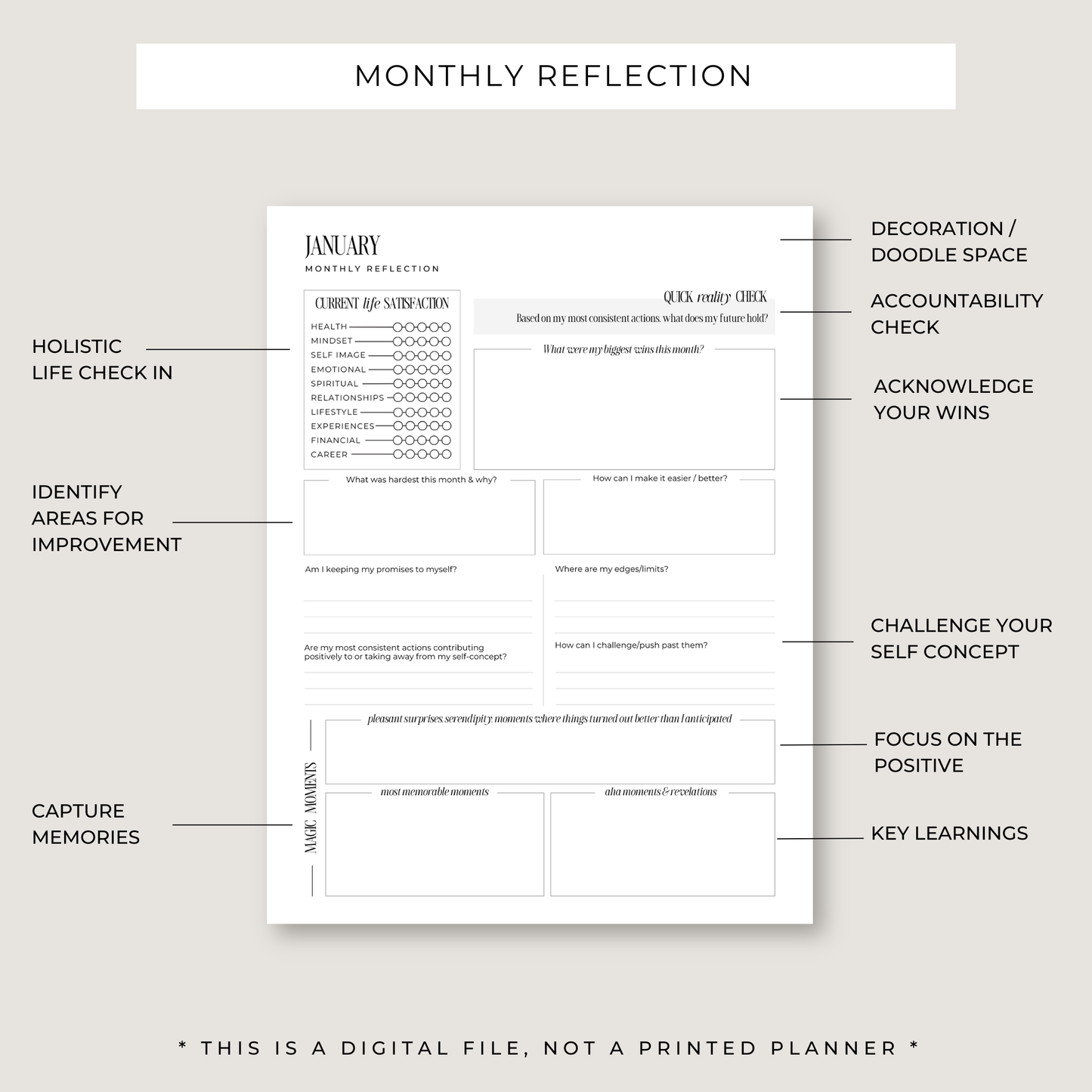 Progress Playbook: 1 Year Goal Planner (PRINTABLE)