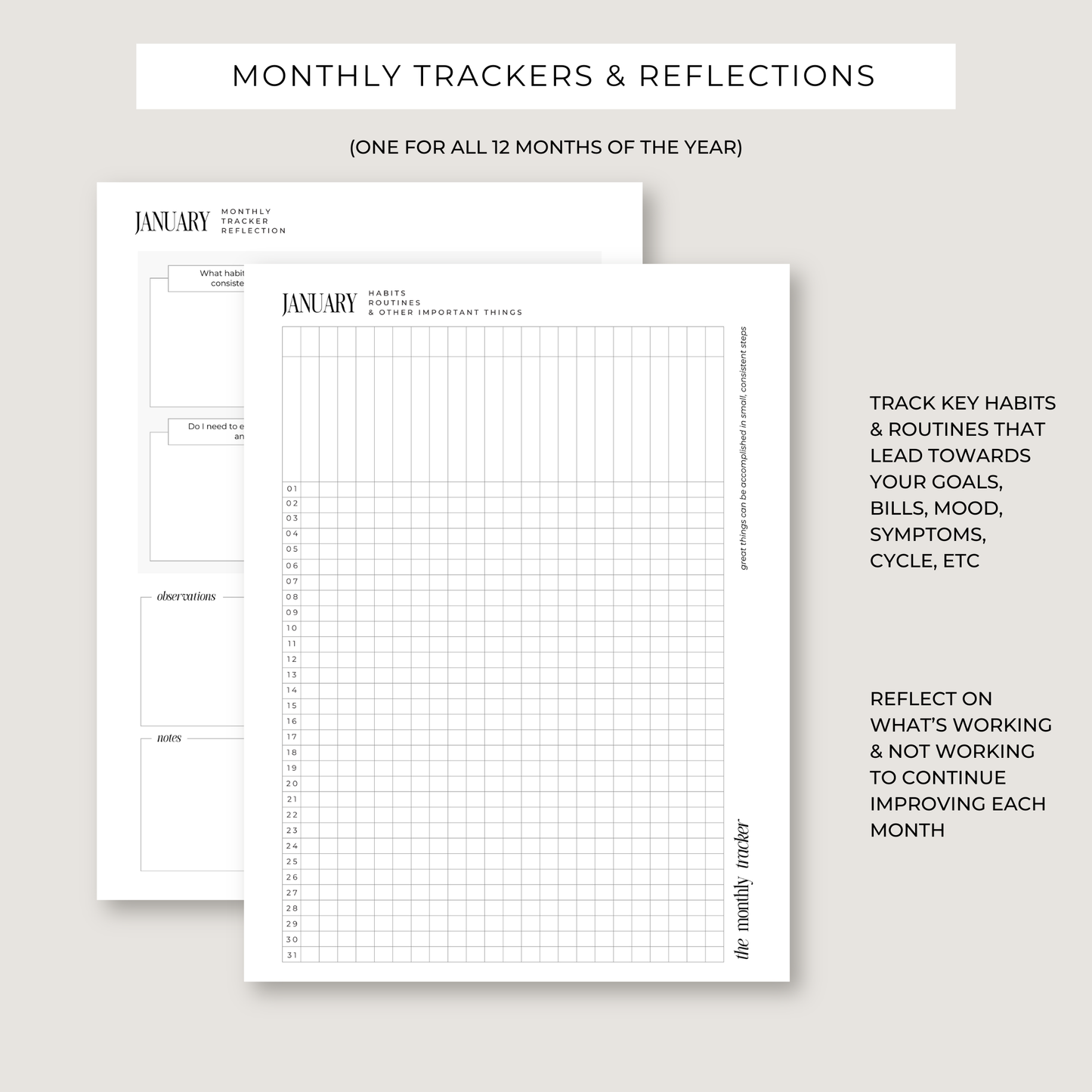 Printable Planning Bundle: 37 Unique Templates & Worksheets