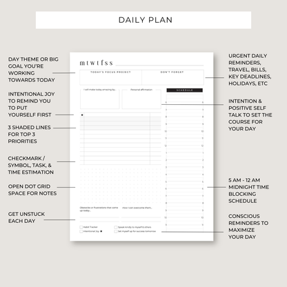 Printable Planning Bundle: 37 Unique Templates & Worksheets