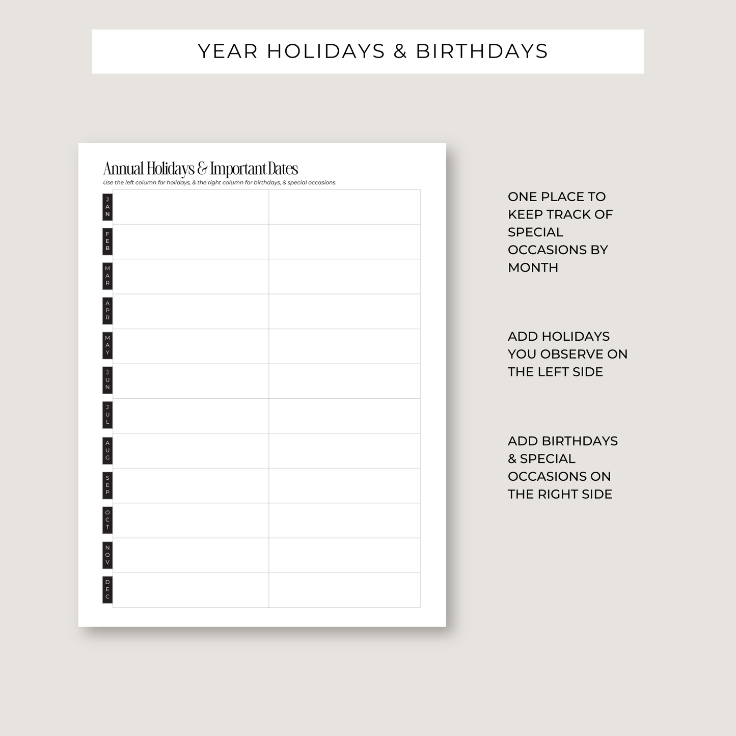 Progress Playbook: 1 Year Goal Planner (PRINTABLE)