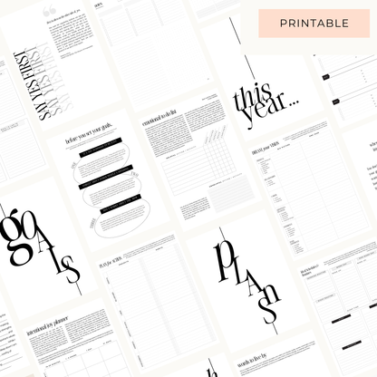 Printable Planning Bundle: 37 Unique Templates & Worksheets